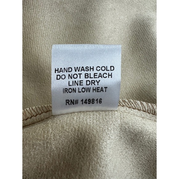 LBLC The Label Abby Mini Skirt Cognac Faux Leather Brown Womens L - Picture 6 of 10